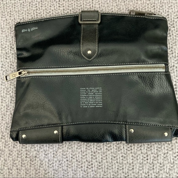 MATT & NAT Folding  Bag with Buckle Zippers Pockets Clutch - Picture 5 of 9